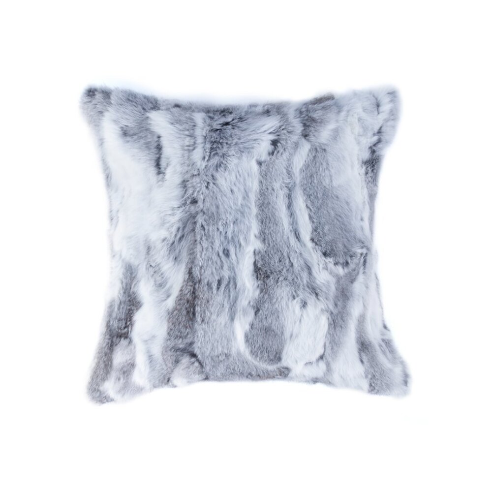 Natural Home Decor Classic Rabbit Pillow | 1-Piece | Grey | 18"x18"